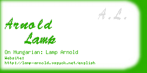 arnold lamp business card